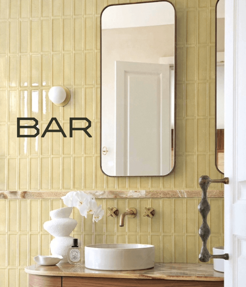 โมเสค TIMELESS TILES รุ่น BAR 29.3X28.5 ซม. สีเหลือง CREAMY YELLOW ผิวเงา_5